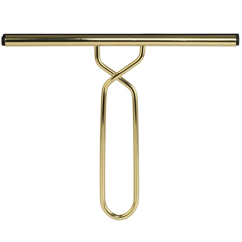 Raclette de douche Deluxe 304 inox grattoir d'essuie-glace pour salle de bain douche verre porte miroir fenêtres carreaux (doré)