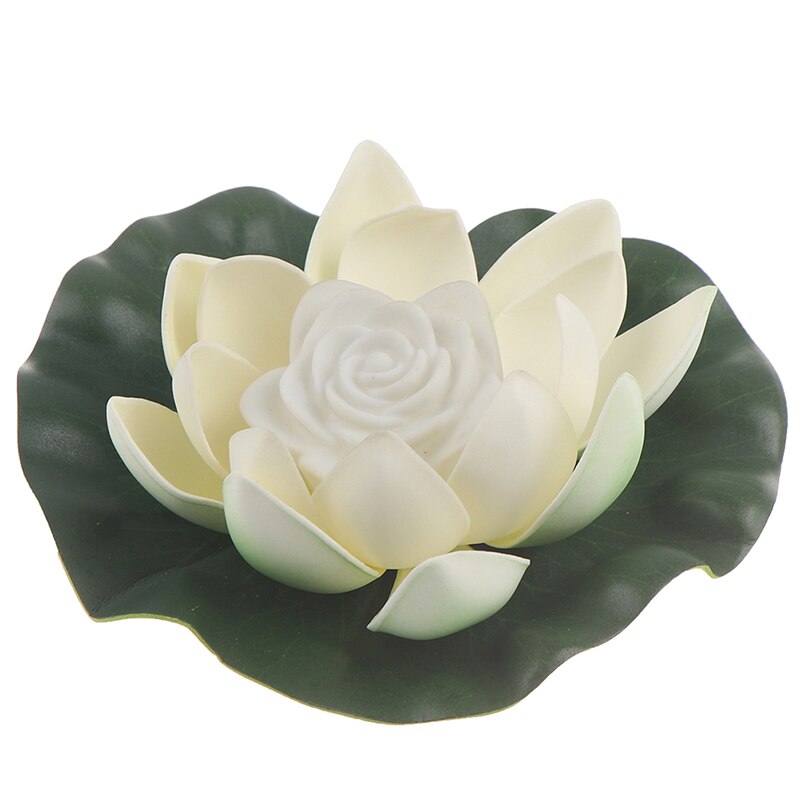 Artificial Led Lotus Light Floating Lotus Night Light LED Lotu Lamp Energy Saving Light For Garden Pool Pond Fountain Decoration: Dark Grey