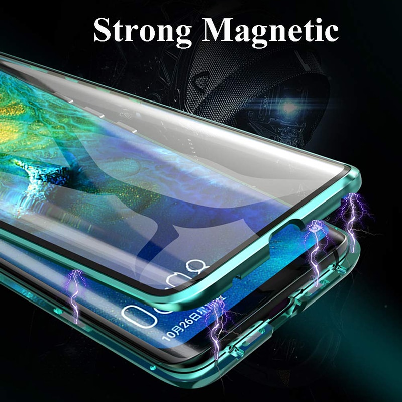 Luxury 2nd Magnetic Flip Cases for Huawei Honor 8X Front Back Double Sided Tempered Glass 360 Shockproof Phone Cover Honor8X 8 X