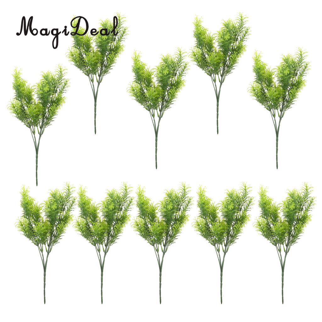 MagiDeal 10Pcs 30cm Green Artificial Cedar Tree Home Garden Decoration Conifer Tree