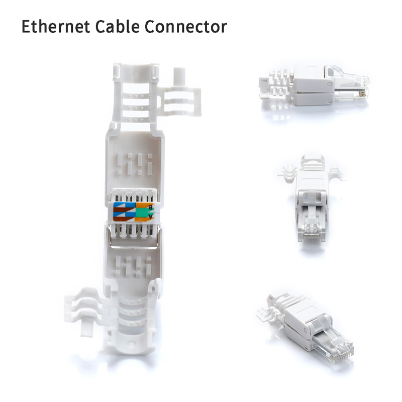 Geen Crimp Connectors Ethernet Kabel Tool-Minder Kristal Hoofd Plug CAT6 RJ45 Connector