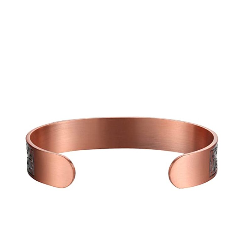 Bracciale in rame con nodo celtico per uomo donna vita dell&#39;albero bracciale per terapia magnetica gioielli vichinghi 7.5 pollici regolabile