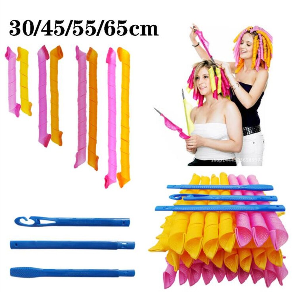 Bigodino di capelli magico senza calore bigodini di capelli fai da te bigodini rullo di acconciatura rullo a spirale formatori di onde strumenti per lo messa in piega dei capelli 30/45/55/65cm