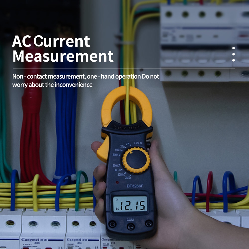 Digital Clamp Meter Multimeter Handheld AC Voltage Current Voltmeter Diode Resistance Non-contact Fire Wire Identification