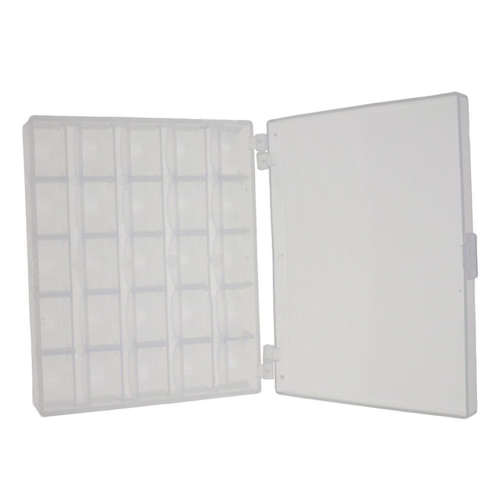 25Pcs Clear Sewing Machine Bobbins Spools Empty Bobbins Spools Plastic Storage Box For Home Sewing Accessories Tools