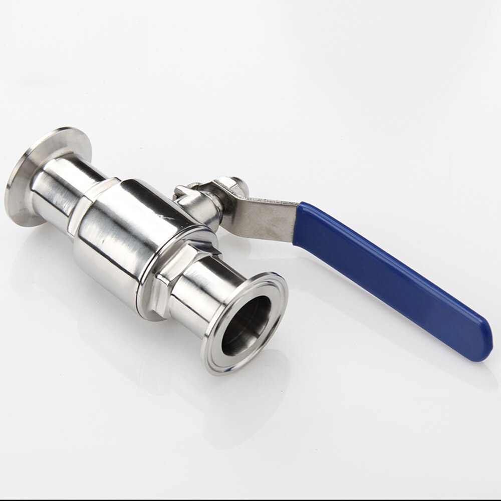 304 Stainless Steel Food-grade Sanitary Fixture Ring 38/45/51mm Fast Connection Direct Ball Valve Stainless Steel Ball Valve