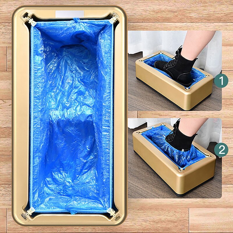 Automatische Schoenen Dekken Dispenser Huishoudelijke Stepping Wegwerp Booties Maker Droplet Stof Machine Schoen Cover Voor Home Office