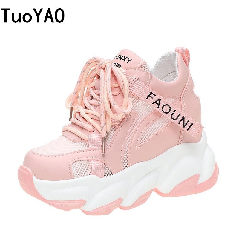 Hoge Platform Vrouwen Sneakers Lente Dikke Zool Casual Schoenen Herfst Ademend Mesh Wandelen Chunky Schoenen Vrouw Zapatos Mujer