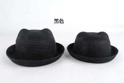 Stro Hoeden Kids Karakter Oor Decoratie Zomer Cap Baby Zonnehoed Voor Meisje Jongens Emmer Cap Voor Kinderen Hoed Strand panama Caps: 3