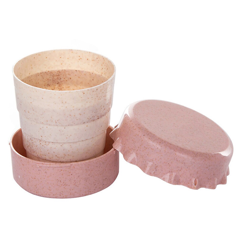 Draagbare Plastic Stro Stro Telescopische Opvouwbare Drinkbeker Vouwen Reizen Camping Handig te dragen Plooien plat