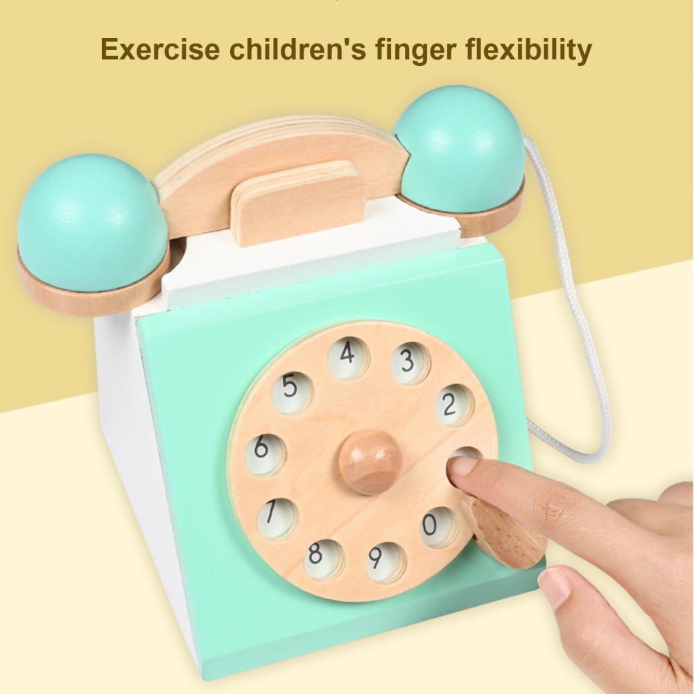 Rotary Phone Toy Hand-on Ability Universal Vibrant Color Traditional Bell Ring Tone Phone Toys