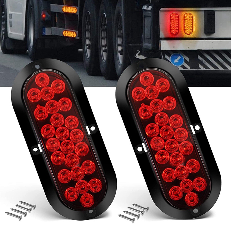 Feux arrière à 24 LED pour remorque, feux de freinage pour camion, clignotants latéraux pour bateau, remorque, camion, RV