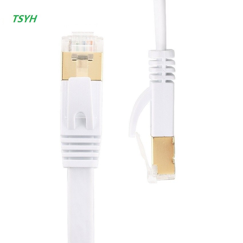 Kabel Ethernet RJ 45 Cat7 przewód Lan STP kabel sieciowy RJ45 do kompatybilnego z Cat6 kabla Patch do routera kabel Ethernet Cat7