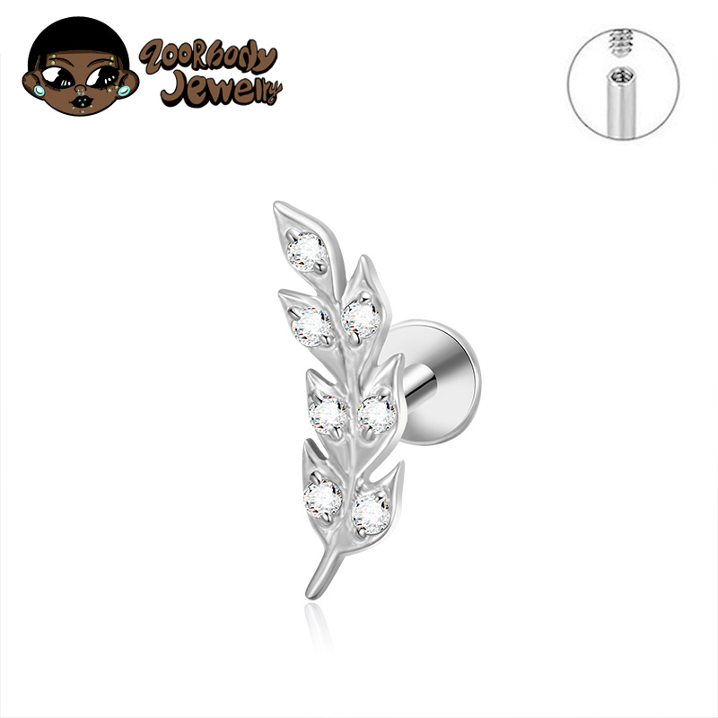 OUFER Body Piercing Titanium Threadless Labret Piercing Lip