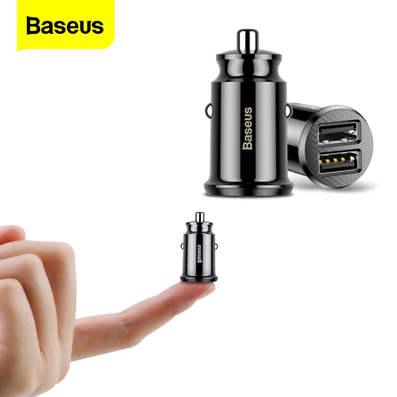 Baseus Mini Car Charger Voor Iphone X Samsung S10 Xiaomi Mi 9 3.1A Snelle Auto Opladen Usb Autolader Adapter mobiele Telefoon Oplader