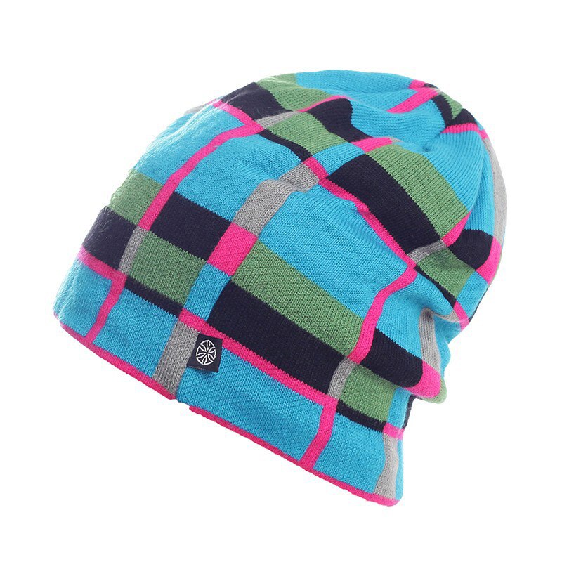 Vinter hatte gorras mandlig wirehætte skiløb hat hatte plaid fleece hat gorros mænd hat toucas feminina: Blå