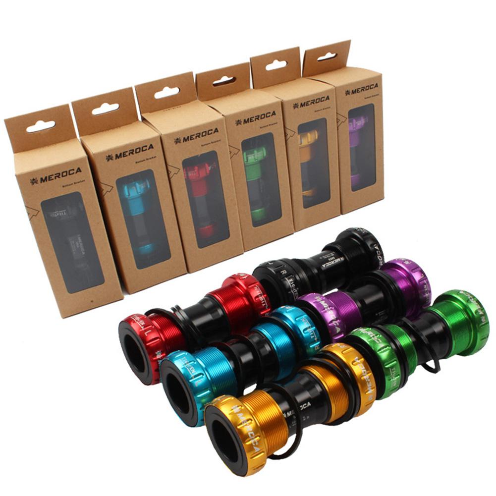 Mountain Bike Colorful Bottom Bracket Axle Integrated Hollow BB Bicycle Threaded Screw-in Center Axle Bicycle Parts