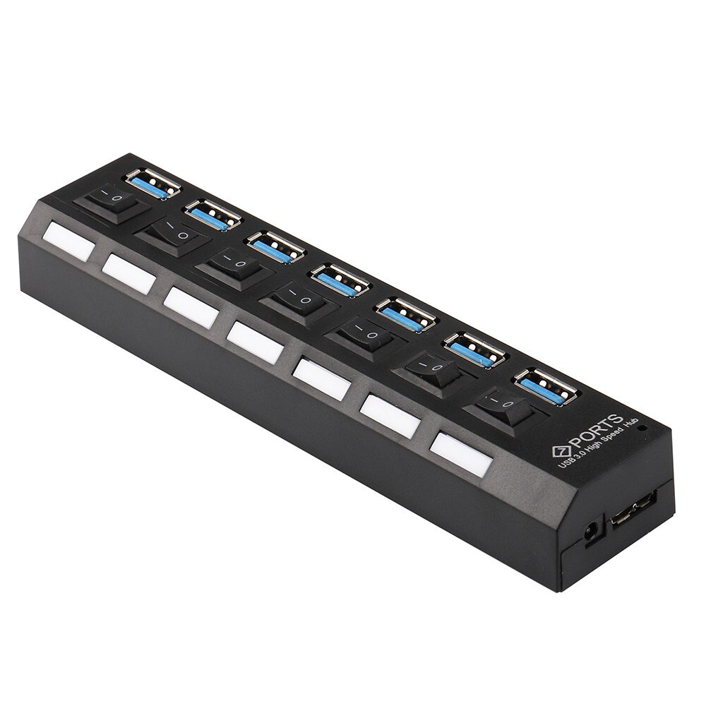 USB Hub 3.0 Multi USB 3.0 Hub USB Splitter High Speed 7 Ports For PC Laptop External Extension Adapter with Power Cable #LR2