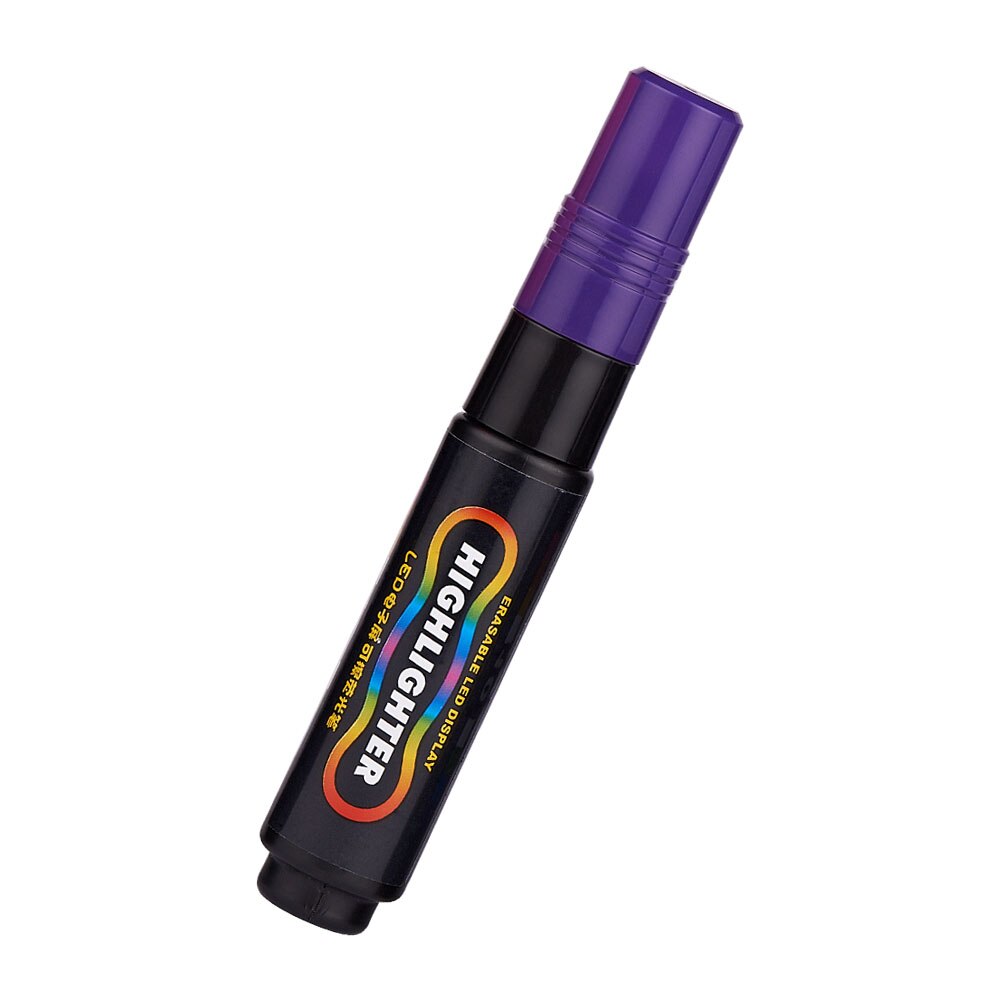 BAOKE LED electronic screen, erasable highlighter pen, poster, advertising pen, flat head color fluorescent plate pen, Mark pen: 1pcs purple