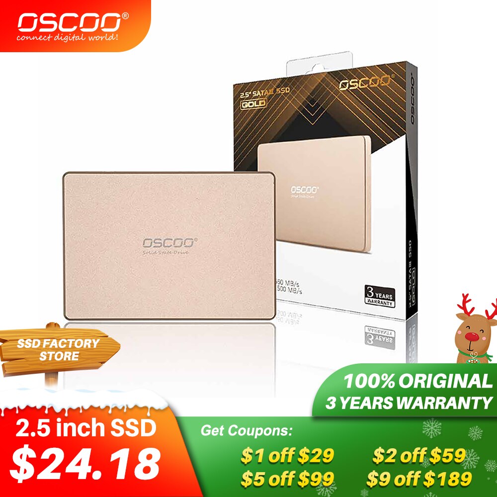 Oscoo 512gb mlc ssd discos rígidos sata 3 disco duro ssd 1tb ssd festplatte para desktop portátil original mlc 2d chipset alta qualidade