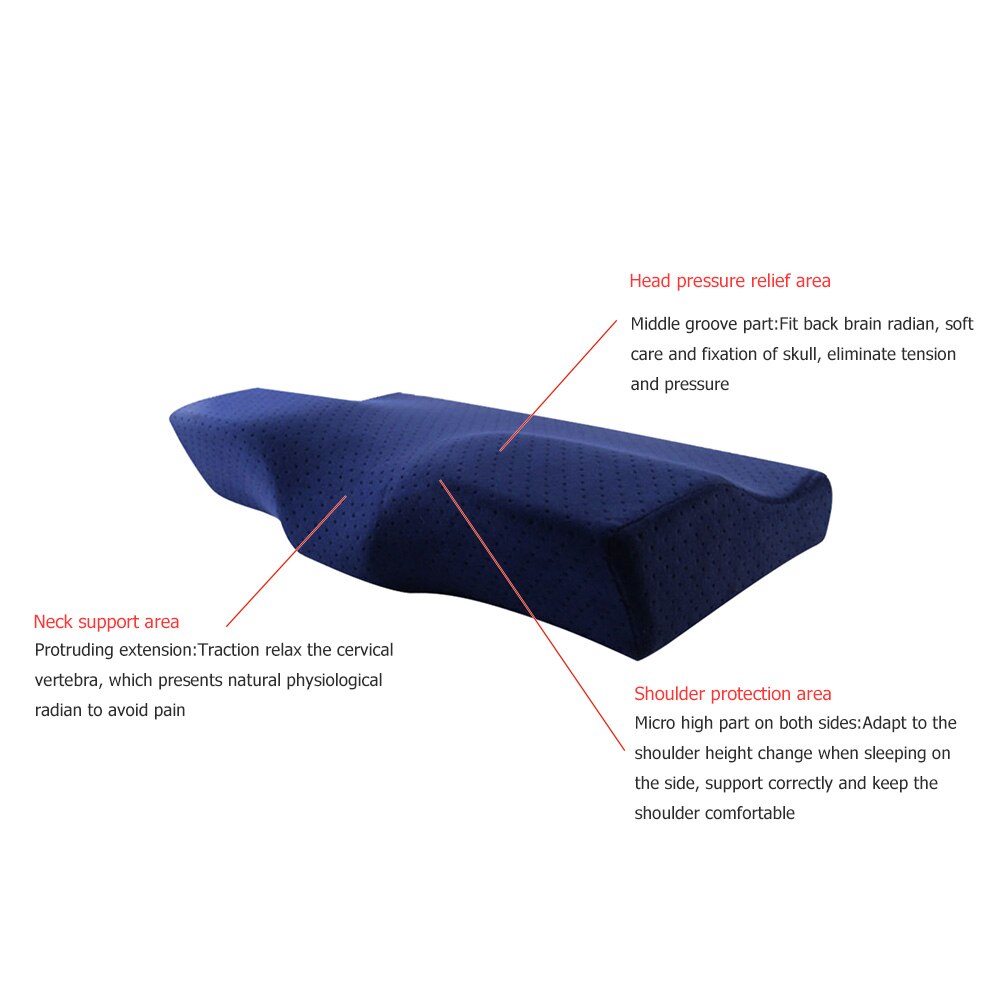 Memory Foam Kussen Voor Slaap Cervicale Kussens Vlinder Vormige Memory Kussens Ontspannen De Cervicale Wervelkolom Volwassen Trage Rebound