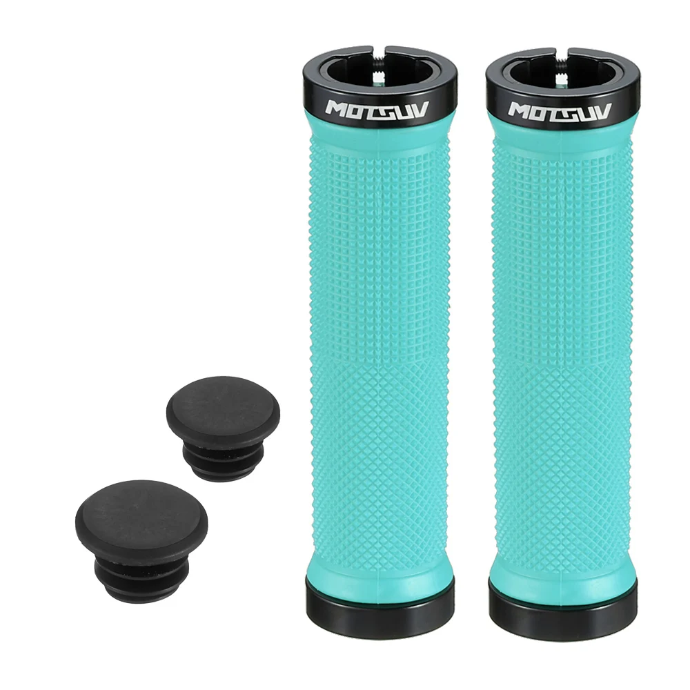 Cykelgreb mtb cykelhåndtag gummi skridsikre bilaterale lås cykling bmx håndtag cykler styrgreb: Gul