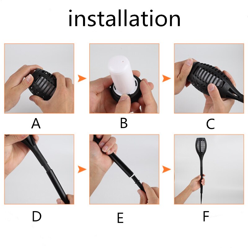 12 LED Flickering Flame Solar Light Outdoor Waterproof Solar Powered Buried Lamp Garden Decoration Landscape Lawn Solar Light