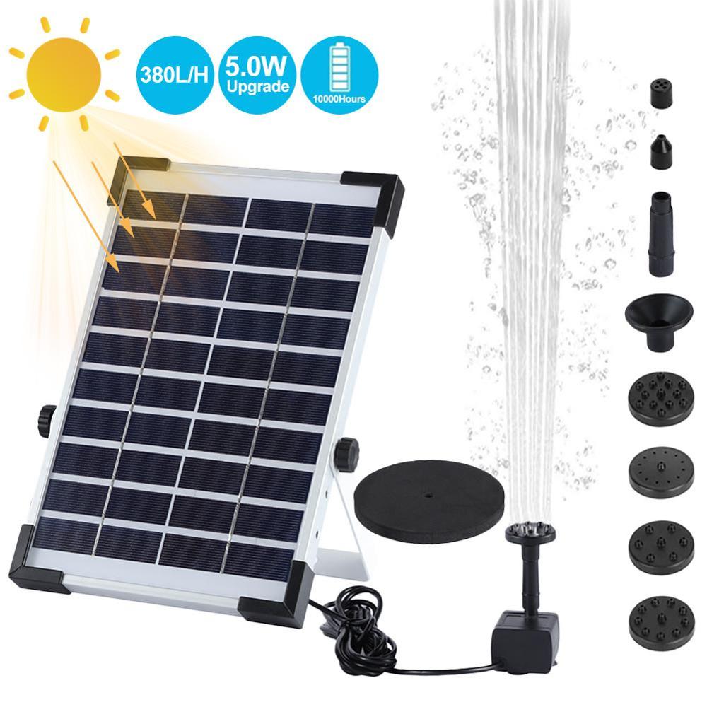 Ad alta Pressione solare alimentato Fontana Pompa kit 10V Pannello Ad Energia Solare per giardino stagno piscina Pesce Bagno di Uccello Giardino decorazione: Default Title