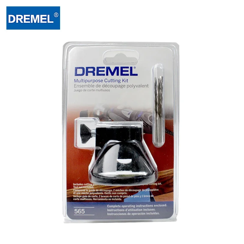 Kit de guía de corte multiusos Dremel 565 para herramienta rotativa eléctrica, amoladoras eléctricas con 1 guía y 3 brocas de corte, pieza de herramienta eléctrica: Default Title