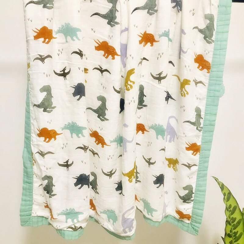 Couette en mousseline de bambou à quatre couches | Couverture en mousseline de bambou pour bébé, mousseline arbre à langes mieux que Aden Anais bébé/couverture écharpe pour bébé
