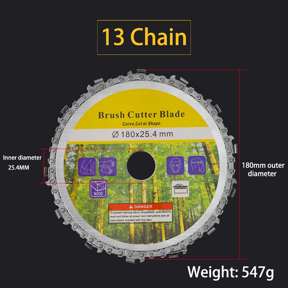 7/9 pouces meuleuse scies à chaîne disque bois chaîne plaque outil multi-fonctionnel sculpture sur bois disque Angle outil de meulage