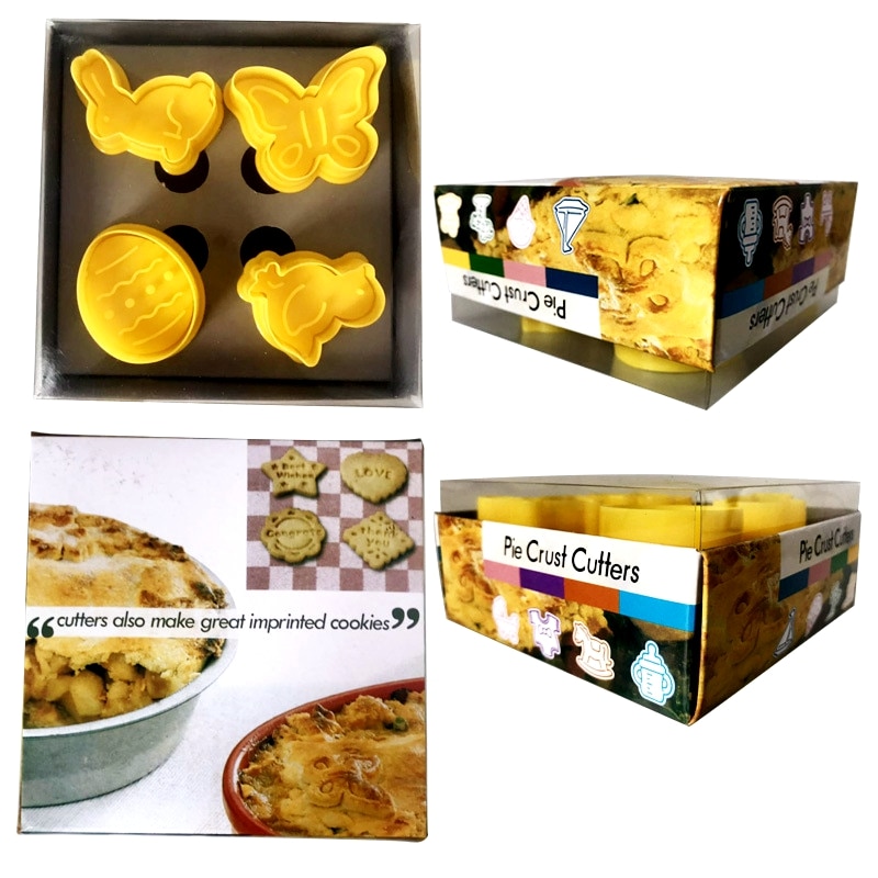 4 stuks Easter Bunny Vlinder Konijn Cartoon Sugarcraft Cakevorm Fondant Cookie Cutter Decoratie Eieren Decoreren Gereedschappen