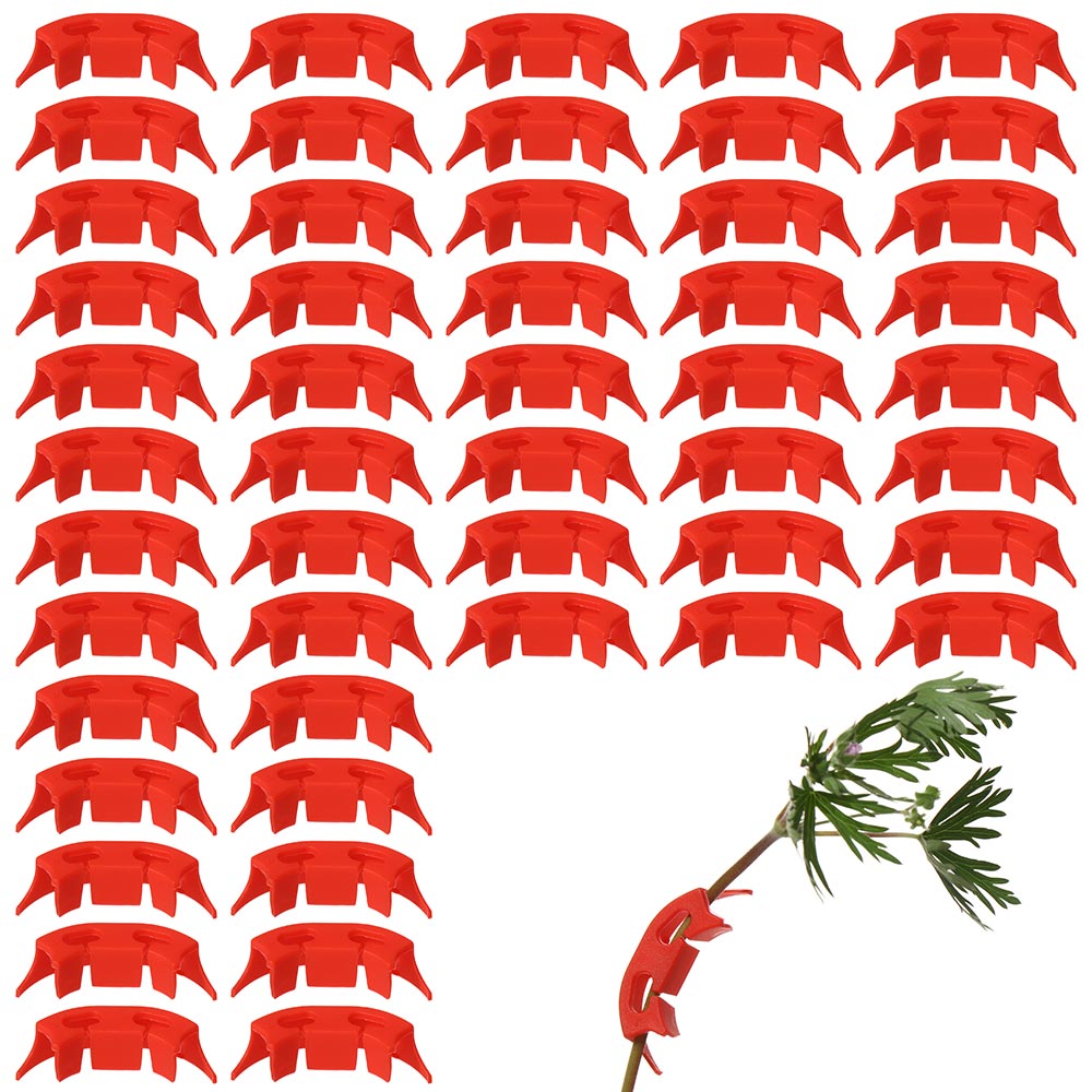 100 pces planta videira mudas enxertadas grampos de retenção de 90 graus planta bender para flor tomate ramos de frutas transplante apoio: red