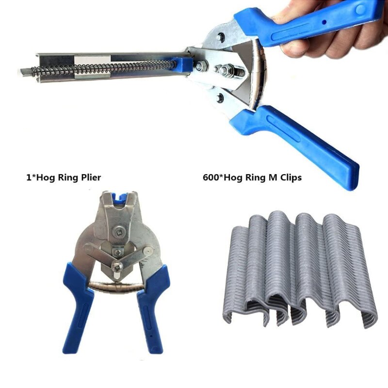 Hog Ring Plier Tool M Clips Staples Chicken Hamster Bird Rabbit Mesh Cage Wire Fencing Caged Clamp Poultry Animal Supplies