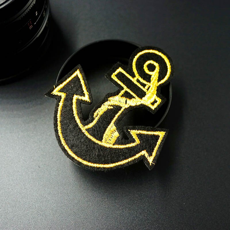 Anker (Size: 5.3X6.6cm) Diy Badges Patch Geborduurde Applique Naaien Label Kleding Stickers Kleding Accessoires