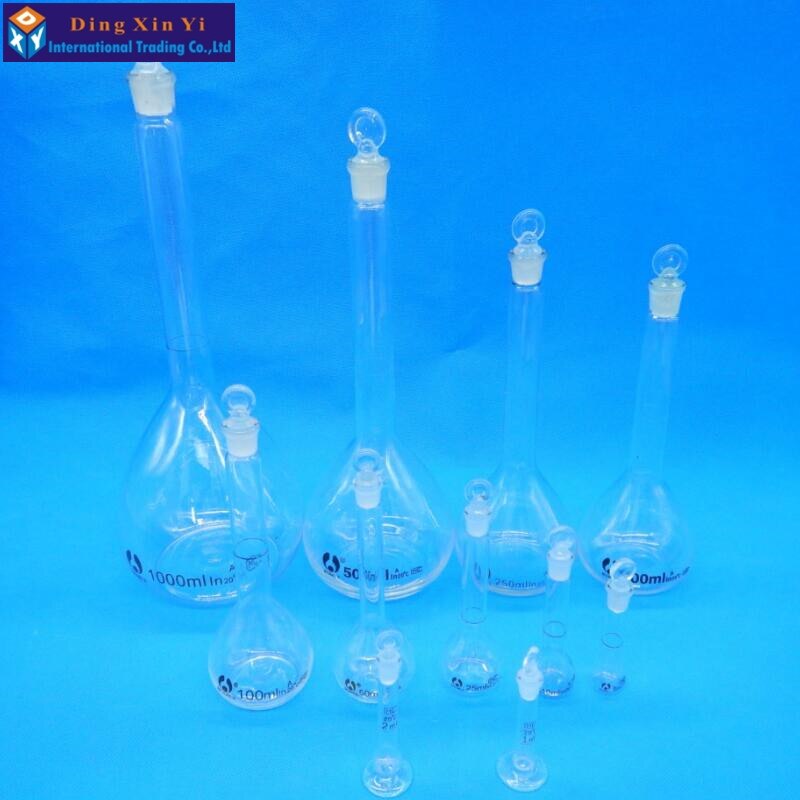 1ml Transparent volumetric flask with bottom sit flint glass flask volumetric Laboratory volumetric flask