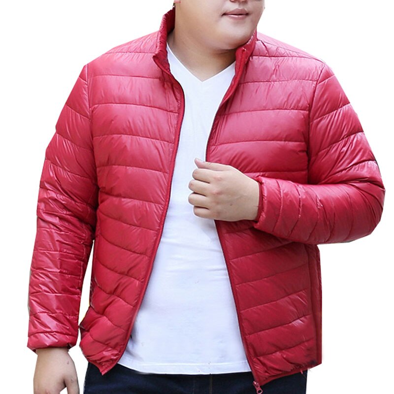 Höst vinter män vinterjackor plus size byst 155cm 5xl 6xl 7xl 8xl 9xl långärmad vinterjacka män: Röd / 4xl(72-85kg)