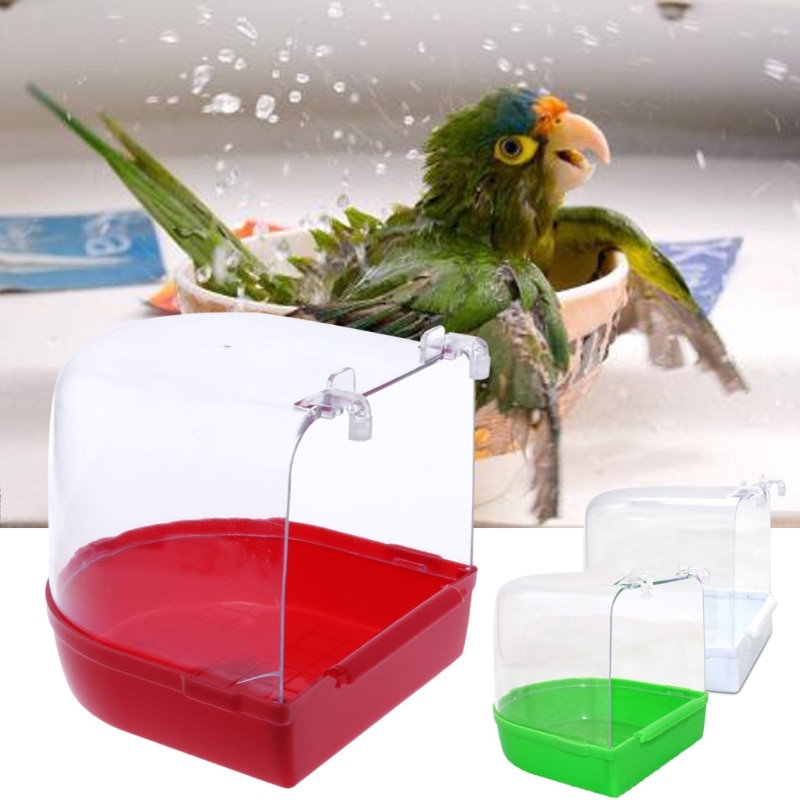 Papegaai Vogel Bad Doos Vogelkooi Bad Douche Staande Box Bin Wassen Ruimte