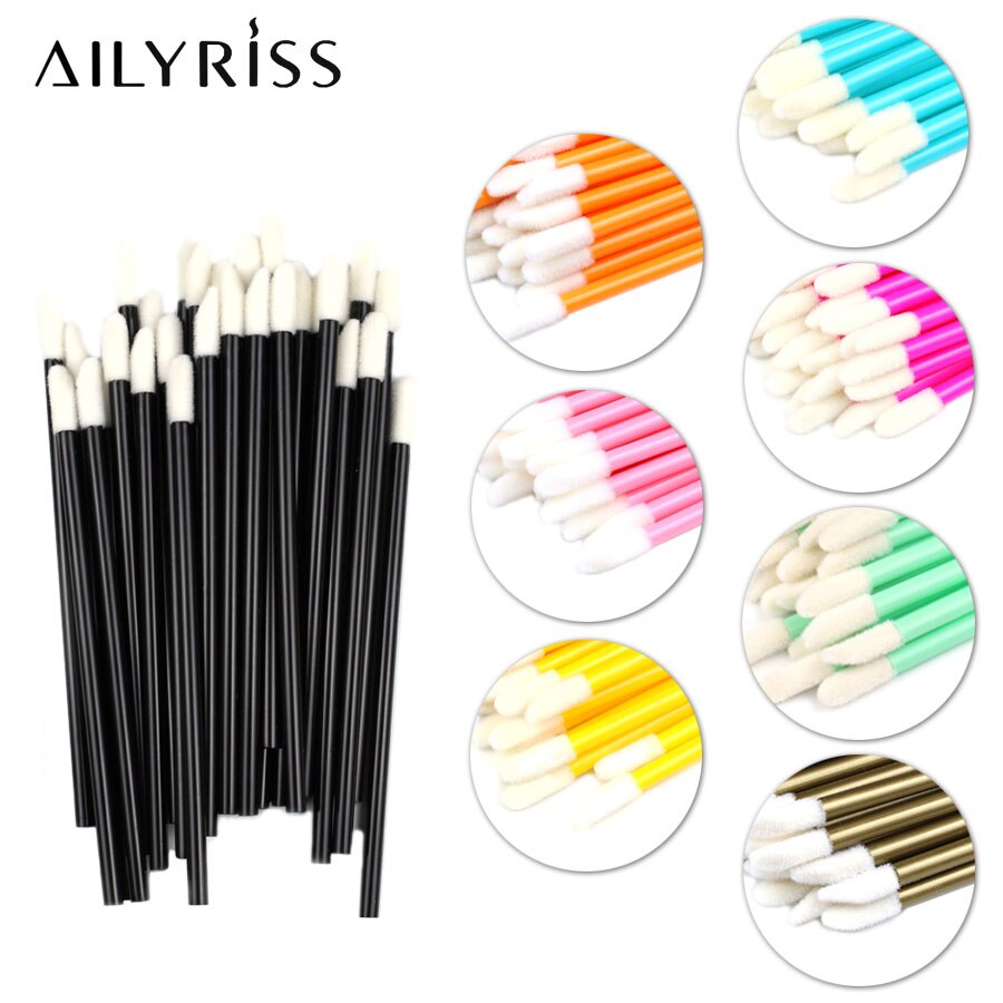 50/100 Pcs Disposable Lip Brushes synthetic Hairbrush full size Lipsticks Lipbrush Make up Brushes Cosmetic Makeup Tools