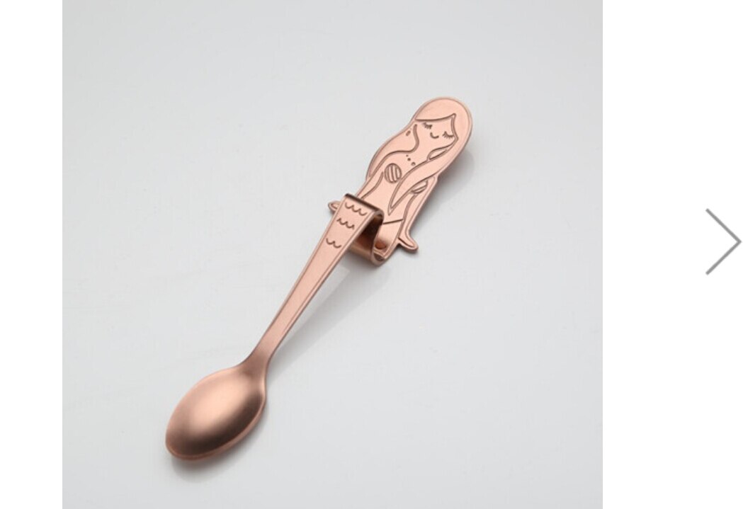 Śliczne w stylu syreny łatwo dopasować łyżki syrenka łyżeczka robić kawy zakrzywiona łyżeczka ze stali nierdzewnej robić przypraw kuchennych