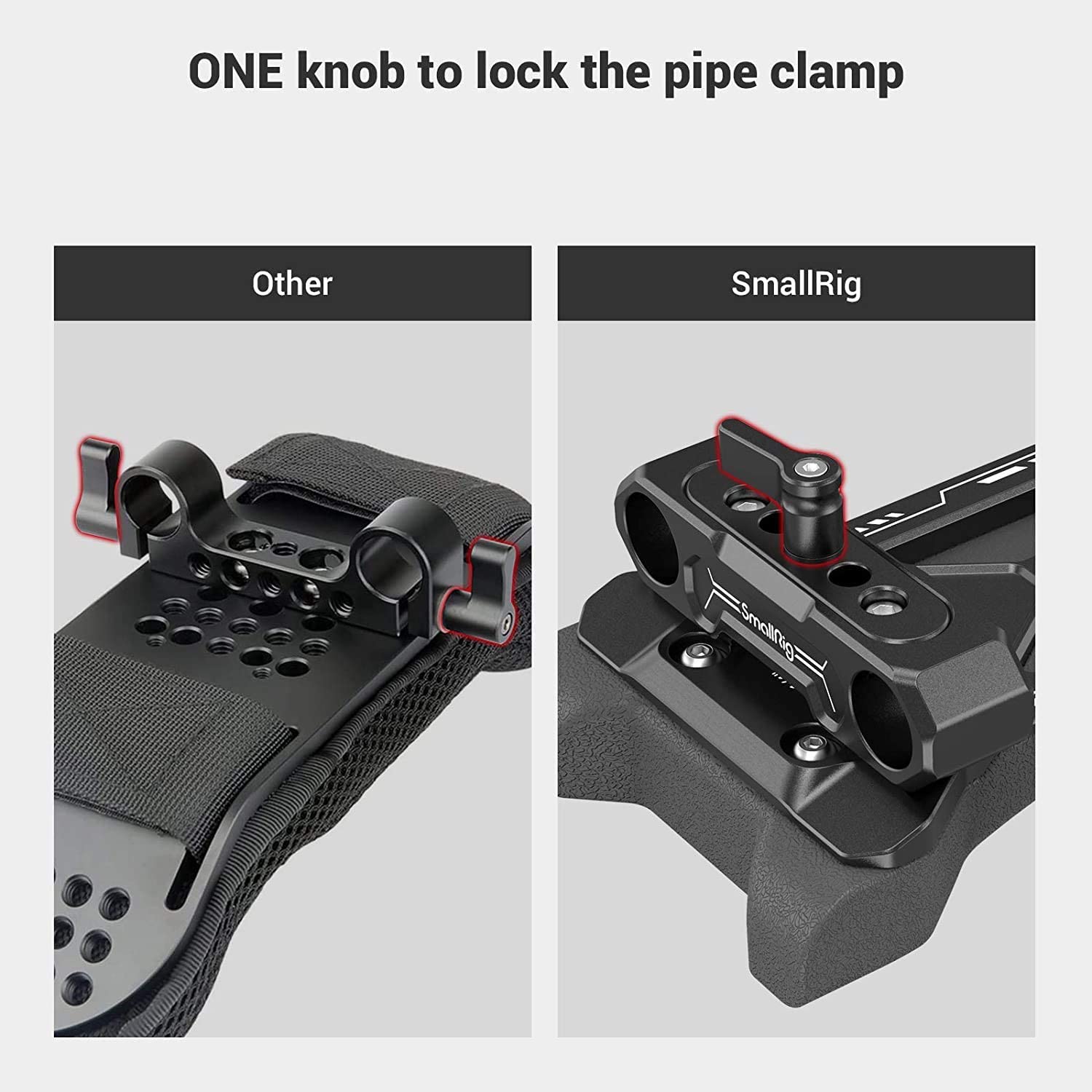 SmallRig Universal Basic Shoulder Pad with standard 15mm Rod Clamp for 15mm LWS system 2894