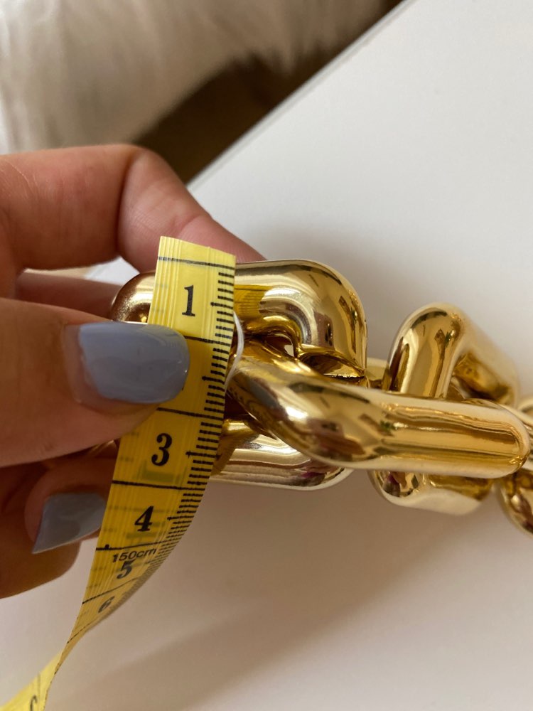 Metal bronce dorado grueso grande rectángulo grande cadenas Correa acrílico lujo bolso Correa accesorios Hardware de