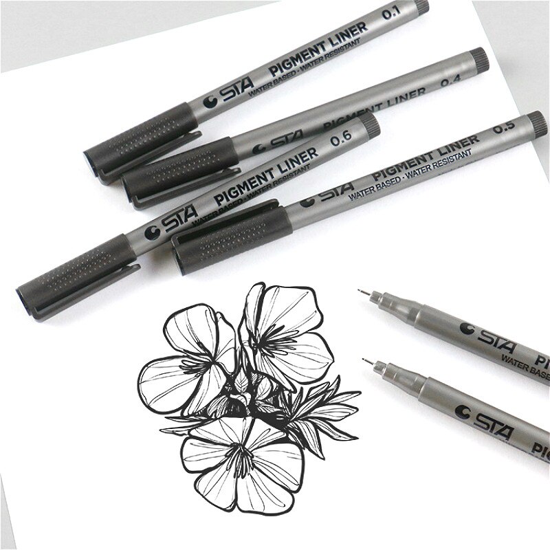 1 stk pensel pen kalligrafi pen tuscher kunst skrivning kontor skoleartikler brevpapir elev