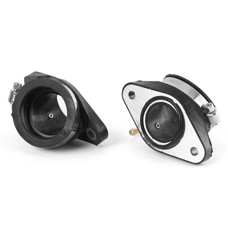 2pcs Carb Intake Carburetor Air Joint Boot Interface Adapter Connector Pipe Manifold For XV400 XV500 Black Car Accessories