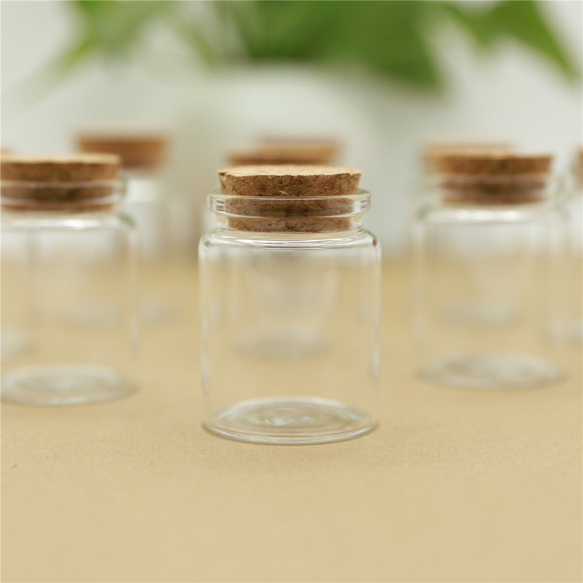 6 Pieces 47*60mm 60ml Glass bottles Corks Test Tube Tiny Storage Candy Containers Small Glass Spice Storage Bottles & jars