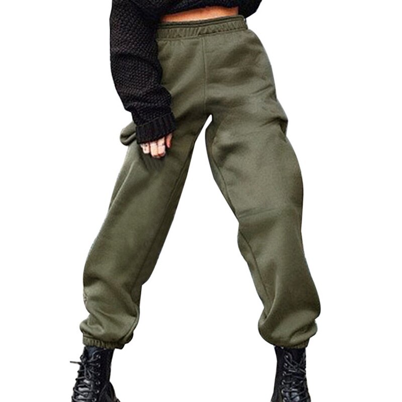 Harajuku Joggers Running Wide Leg Sweatpants Women Trousers Plus Size High Waist Pants Streetwear Spring Korean Casual Pants: Army Green / XXL