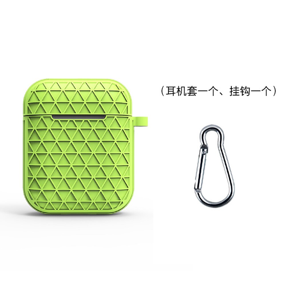 AirPods Accessoires Case Beschermende Siliconen Cover Huid Riem Voor Apple Air Pod Bijpassende Haak: green