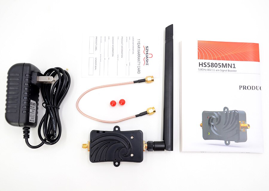 5.8 ghz mini 5w wireless ieee 802.11b/ g/n wifi wlan signal booster 5w wifi trådløst bredbånd wi-fi forstærker til router cf -g103