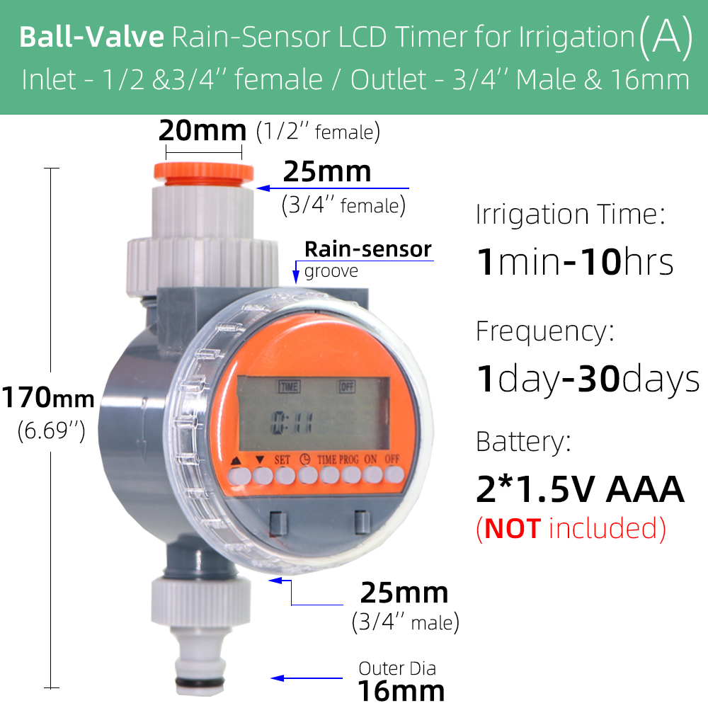 RBCFHI 1PC Ball Valve LCD Garden Water Timer Rain ... – Grandado
