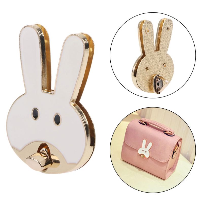 Rabbit Shape Clasp Turn Lock Twist Locks Metal Hardware For DIY Handbag Bag Purse